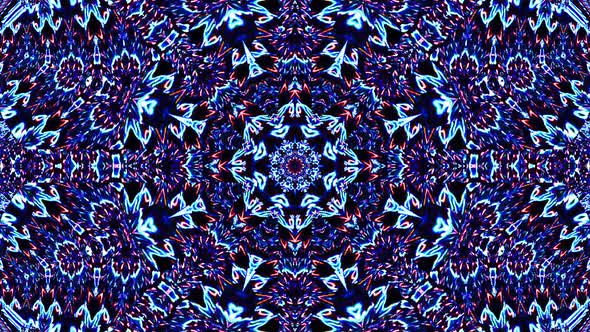 shining bright lines set wave motion, colorful, on blue background alt