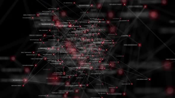 Plexus Background With Random Numbers - 1920x1080, 30fps, Loop alt