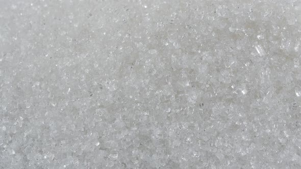 Close-up of granulated sugar texture