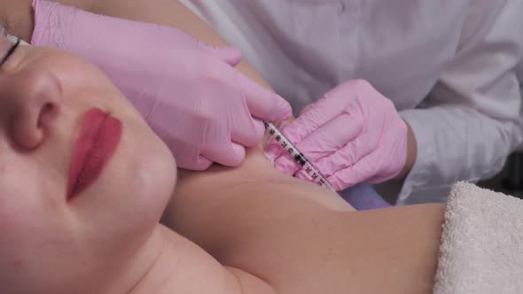 Inserting a Needle Under the Skin