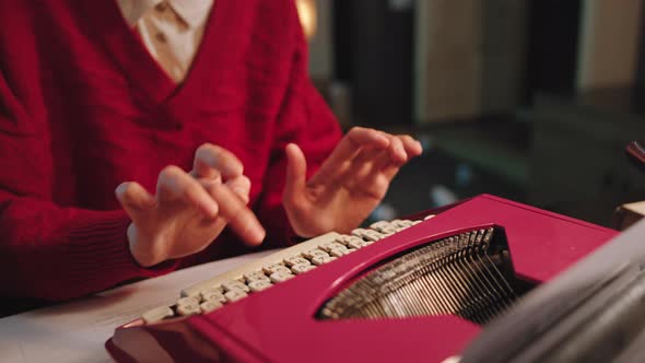 Details in the Office Lady Typing Some Documents alt