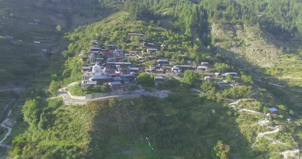 Village on High Altitude in Himalaya Region India