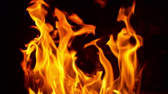 Fire Flames in Super Slow Motion Shooting with High Speed Cinema Camera in alt