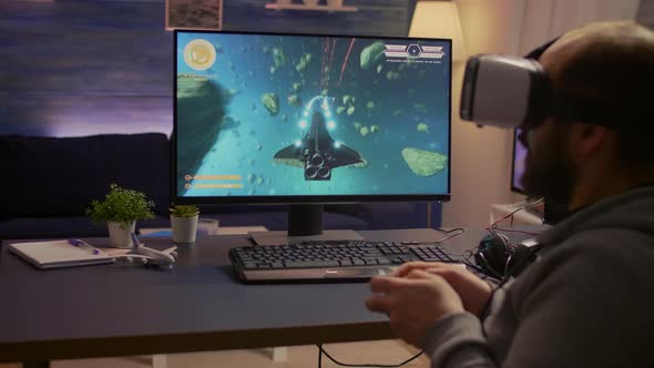 Pro Gamer Winning Space Shooter Video Games alt