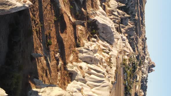 Vertical Video Cappadocia Landscape Aerial View alt