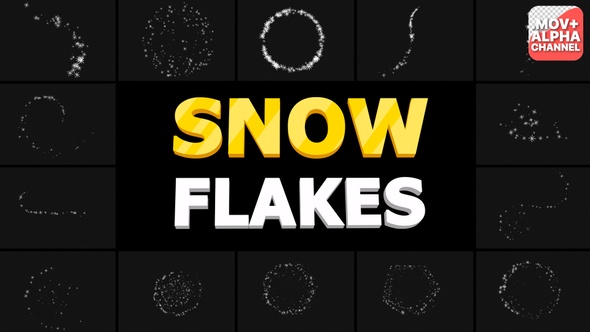 Snow Flakes Pack 01 | Motion Graphics