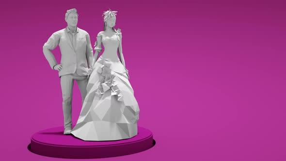 3D Groom and Bride Spin