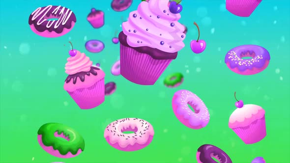 Delicious Desserts Background Loop 4K
