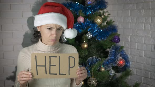 Woman in Need for Christmas Holiday alt