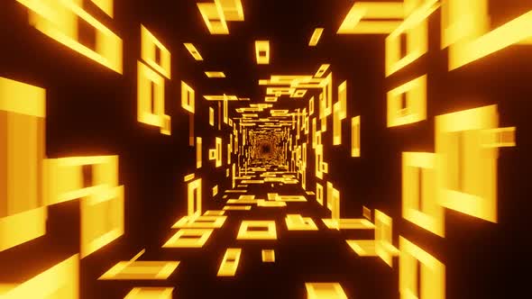Neon Light Tunnel. Space Vj Loop Background
