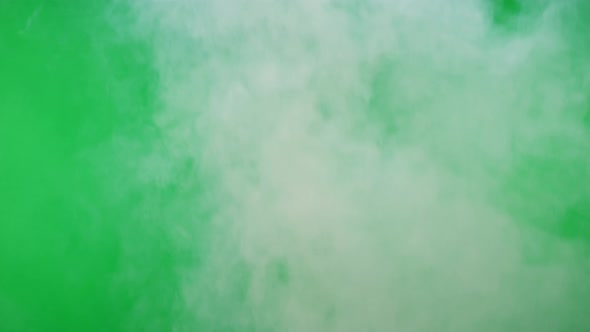 Smoke on Green Chroma Key Background alt