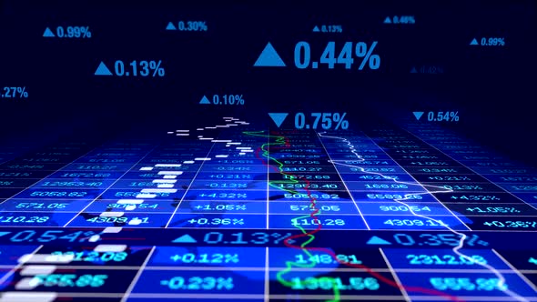 Infographic Showing Finance Data Numbers Statistic , Motion Graphics