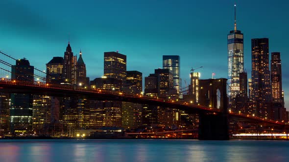 Manhattan and the Brooklyn Bridge