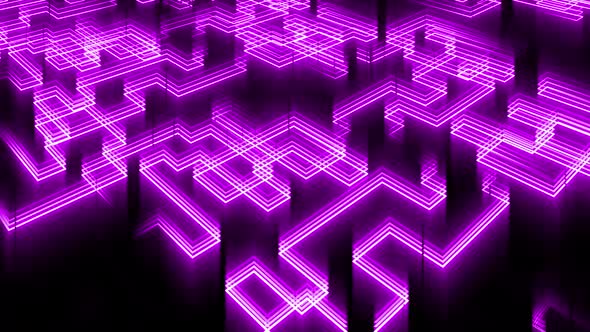 4k Pink Neon Labyrinth