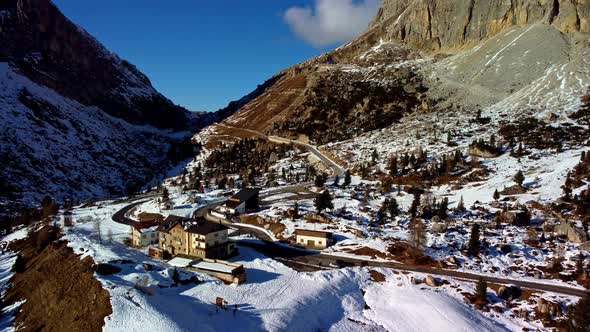 Amazing Winter Landscape in the Dolomites Mountains South Tyrol Italy alt