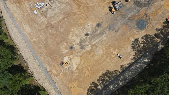 Preparation Process in View of Construction Works Site House alt