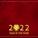 Golden tiger logo with chinese new year and year of the Tiger 2022 seamless loop video - VideoHive Item for Sale