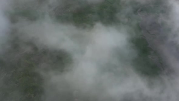 Grass Through Clouds in Mountains alt