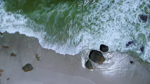 View From The Rock Viewpoint in Cape Town Over Campsbay View Over Camps Bay with Fog Over the Ocean alt