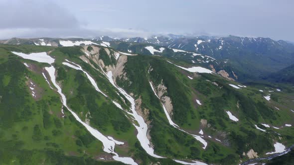 Beautiful Mountain Landscape of Vilyuchinsky Pass at Sunny Day