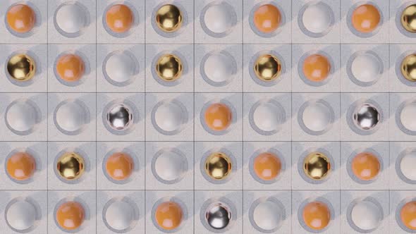 Light 3D background of cells and spheres