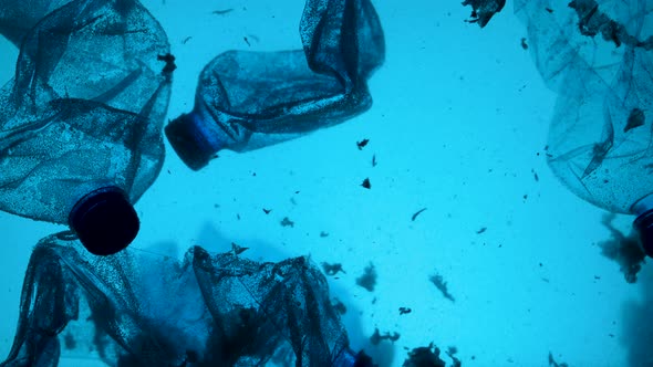 Underwater Footage of Plastic Pollution Problem Concept in Ocean alt