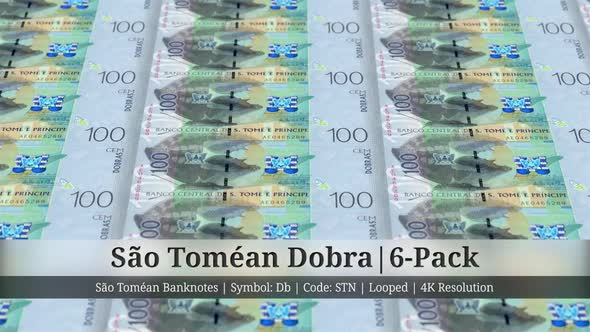 São Toméan Dobra | Sao Tome and Principe Currency - 6 Pack | 4K Resolution | Looped alt