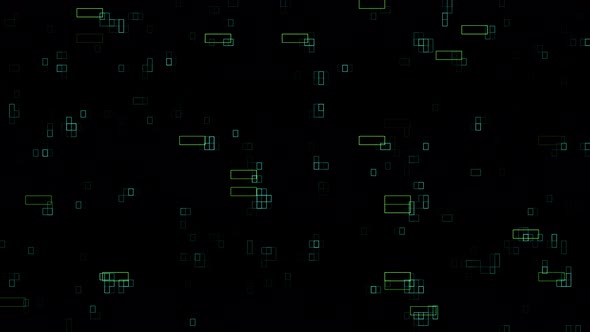 Green and Blue Digital Square Circuit Modern Animated Background alt