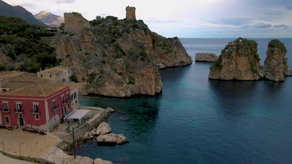 Picturesque Summer View of Tonnara Di Scopello alt