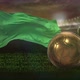 Libya Flag With Football And Cup Background Loop 4K - VideoHive Item for Sale
