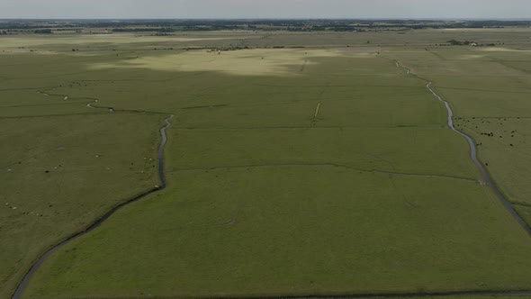 The Broads Norfolk Flat Landscape High Aerial View Summer