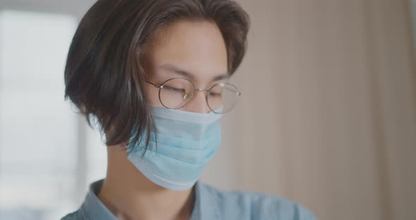 The Asian businessman is working at home Home office Coffee at work Workspace Covid-19 alt