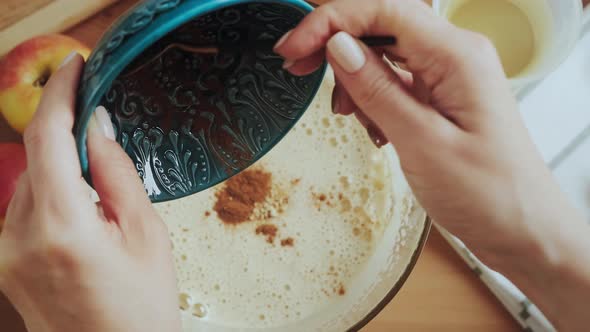 Baker Cooks Homemade Cupcake Dough.