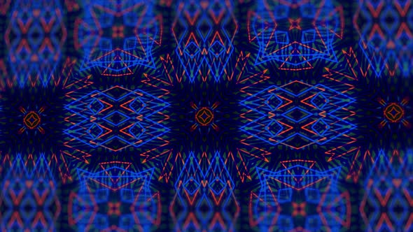 Kaleidoscope of Dynamic Patterns on a Black Background alt