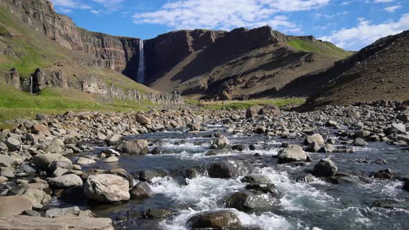 Beautiful Hengifoss Waterfall in Eastern Iceland alt