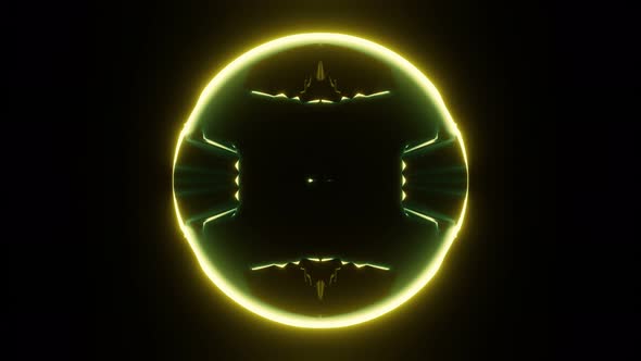 VJ Loop Abstract Figure on a Black Background alt