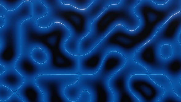 3d Render Illustration Energy Waves of Blue Color Change Shape Size and Length