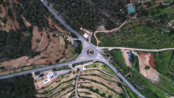 Roundabout Cap de Sa Talaia Balearic Island Spain aerial alt