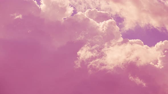 Pink Magenta Fluffy Clouds Cloud Sky Moving In Cloudy Sky alt