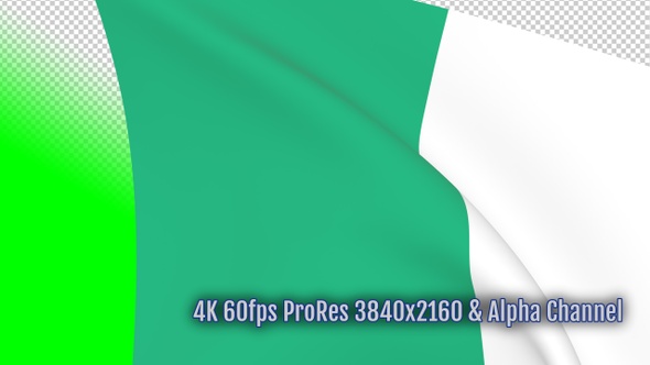 Ireland waving flag transition with alpha channel alt