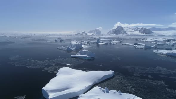 Antarctic Epic Coast Landscape Drone Aerial View alt