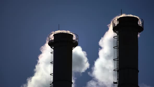 Smoke Comes From the Chimney. Air Pollution. Ecology. Kyiv. Ukraine. alt