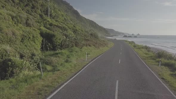 Coastal road in New Zealand