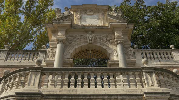 Park entrance in Rome