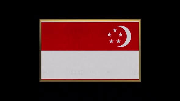Singapore 3D Flag