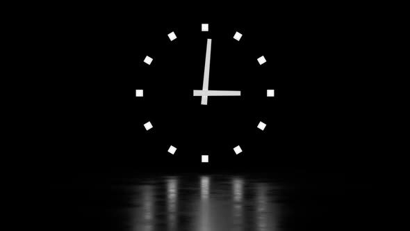 3D Clock 12-Hour Time Lapse alt