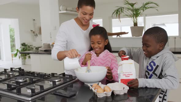 Family enjoying free time at home alt