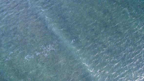 Top View Of Waves In The Tropical Sea