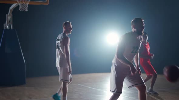 Sporty Lifestyle Basketball Training Game the Confrontation Between Two International Teams Indoor alt