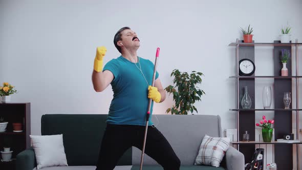 The Cleaning Man Sings a Song Like a Rock Star